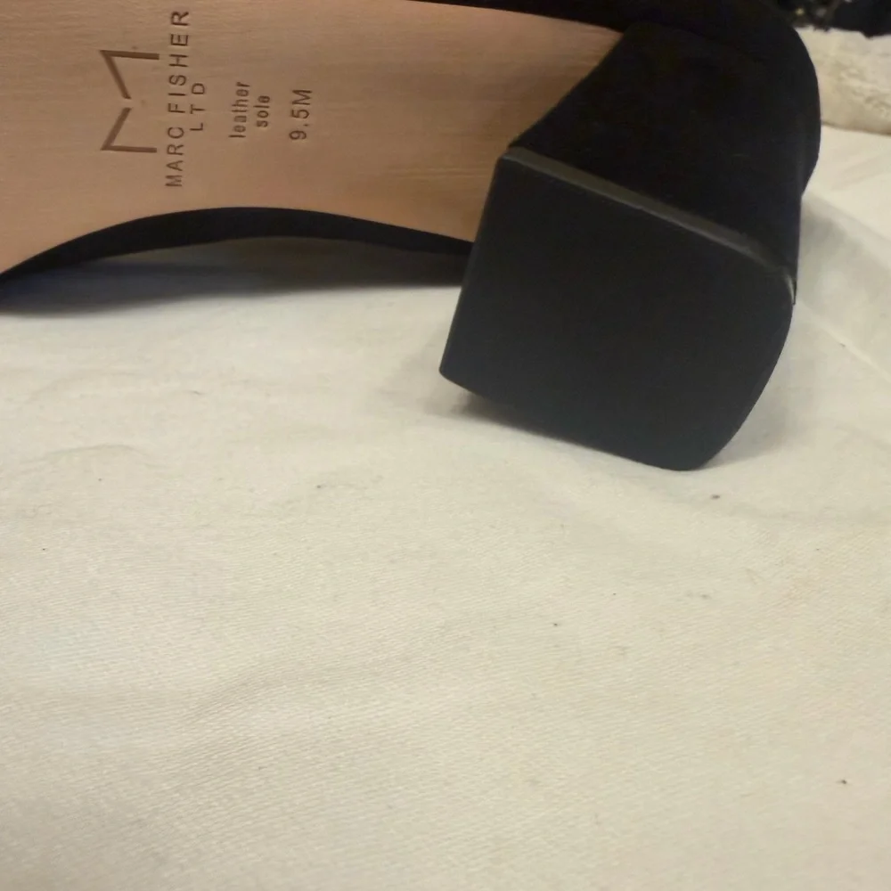 Marc Fisher Chic Black Suede Heels for Women